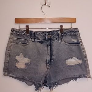 Forever 21 Distressed Jean Daisy Dukes Shorts Size L